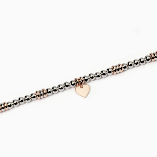 Bracciale in argento placcato oro rosa con cuore LITTLE MIX - Gioielleria Fondente