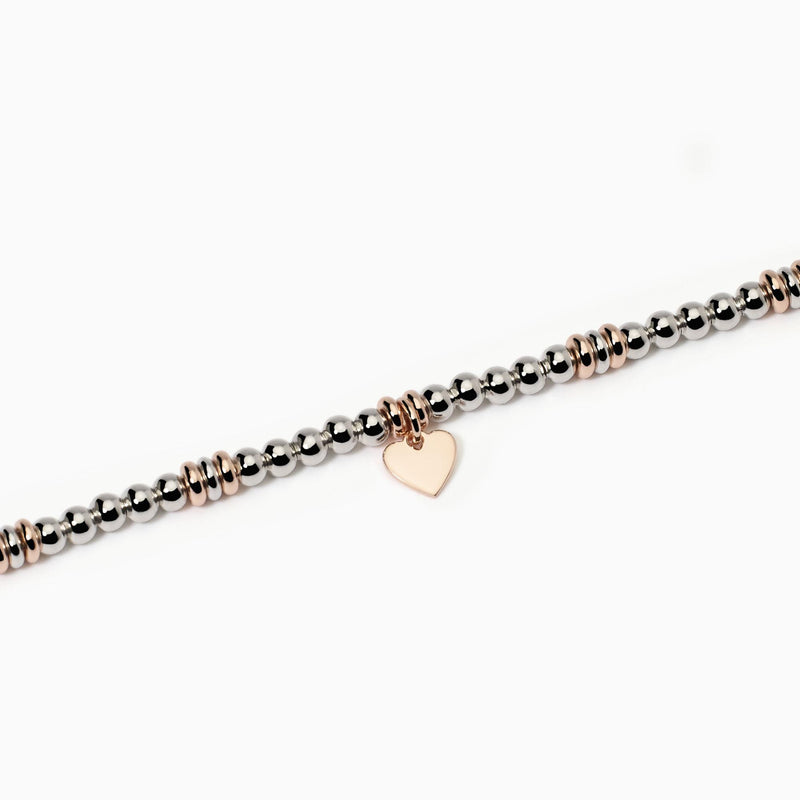 Bracciale in argento placcato oro rosa con cuore LITTLE MIX - Gioielleria Fondente