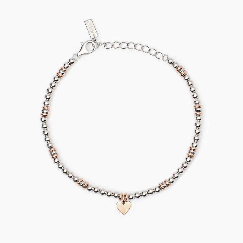 Bracciale in argento placcato oro rosa con cuore LITTLE MIX - Gioielleria Fondente