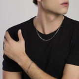 Collana uomo in argento con catena Millennium