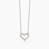 Girocollo in argento con cuore e zirconi HAPPY LOVE - Gioielleria Fondente