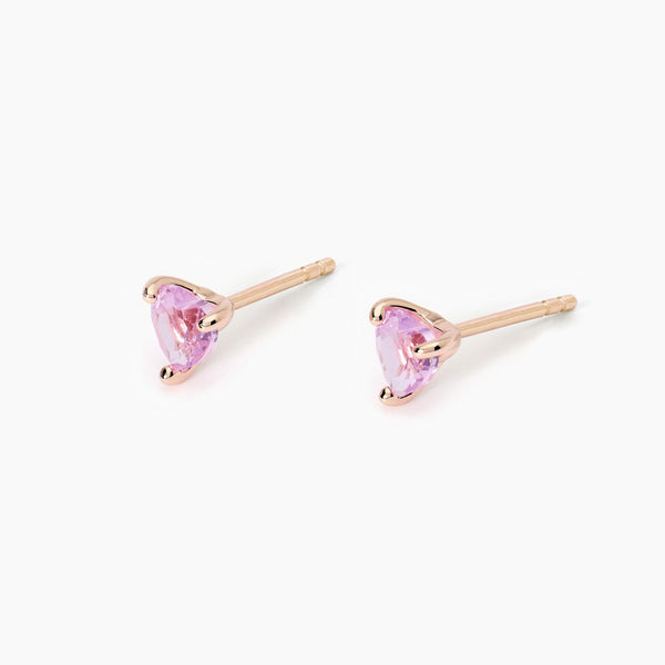 Orecchini in argento placcato oro rosa con tormalina sintetica ROUGE - Gioielleria Fondente