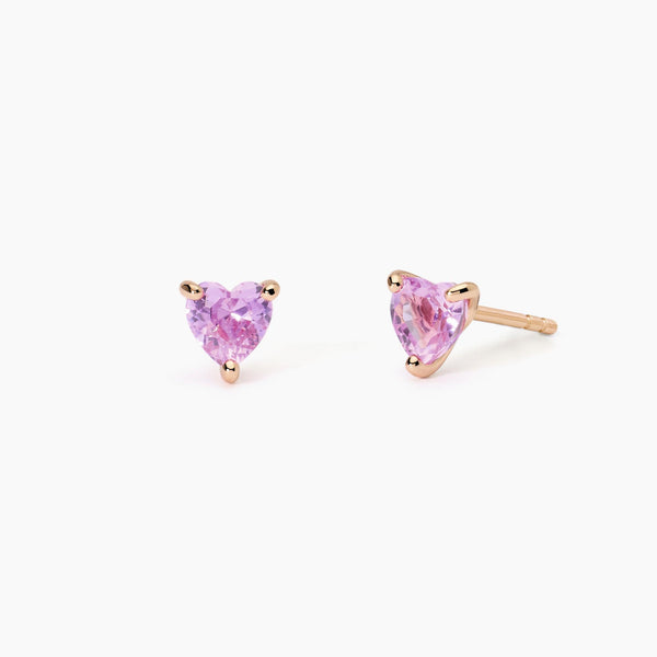 Orecchini in argento placcato oro rosa con tormalina sintetica ROUGE - Gioielleria Fondente