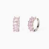 Orecchini in argento con zirconi rosa VALENTINA - Gioielleria Fondente