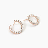 Orecchini in argento placcato oro rosa con zirconi FUTURISTA - Gioielleria Fondente