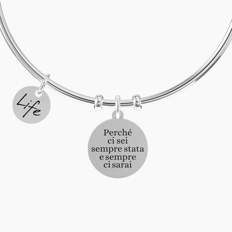 Bracciale rigido con ciondolo amica AMICIZIA PER SEMPRE