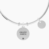 Bracciale rigido con ciondolo amica AMICIZIA PER SEMPRE