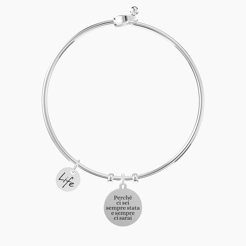 Bracciale rigido con ciondolo amica AMICIZIA PER SEMPRE