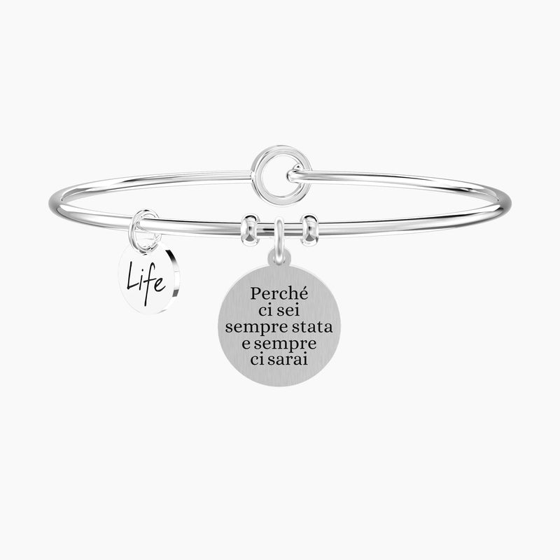 Bracciale rigido con ciondolo amica AMICIZIA PER SEMPRE