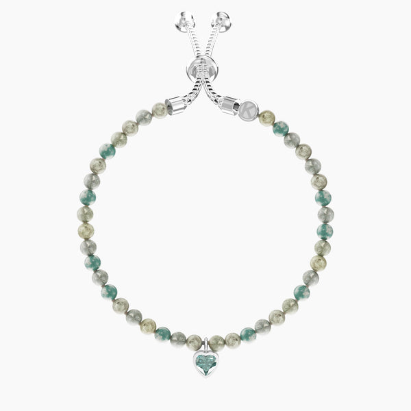 Bracciale regolabile con diaspro azzurro ENERGIA | SOGNI