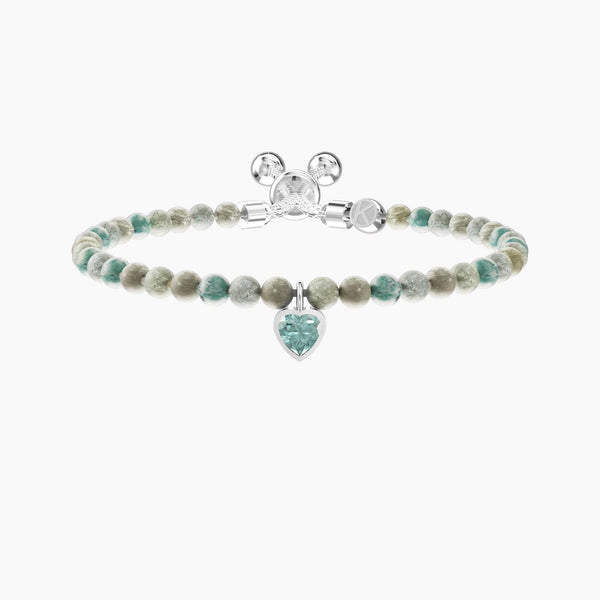 Bracciale regolabile con diaspro azzurro ENERGIA | SOGNI