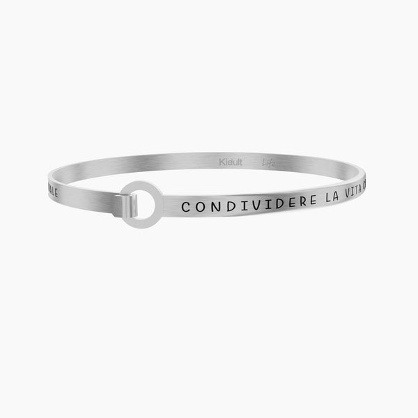 Bracciale rigido con scritta amica CONDIVIDERE LA VITA CON TE…