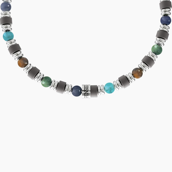 Bracciale uomo regolabile con pietre VIVI SENZA PENSIERI