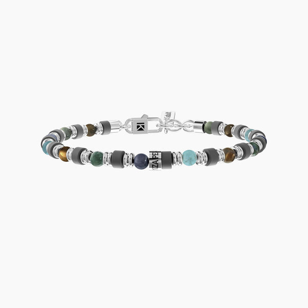 Bracciale uomo regolabile con pietre VIVI SENZA PENSIERI