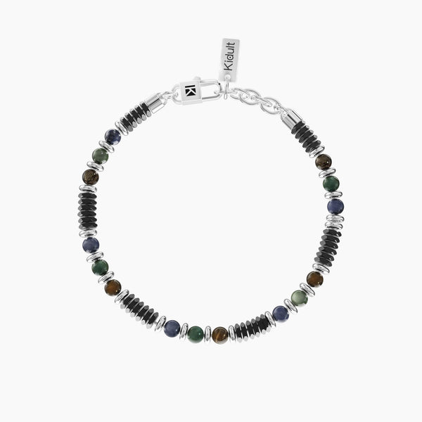 Bracciale uomo con giada e pietre MANTRA DELLA FELICITÀ