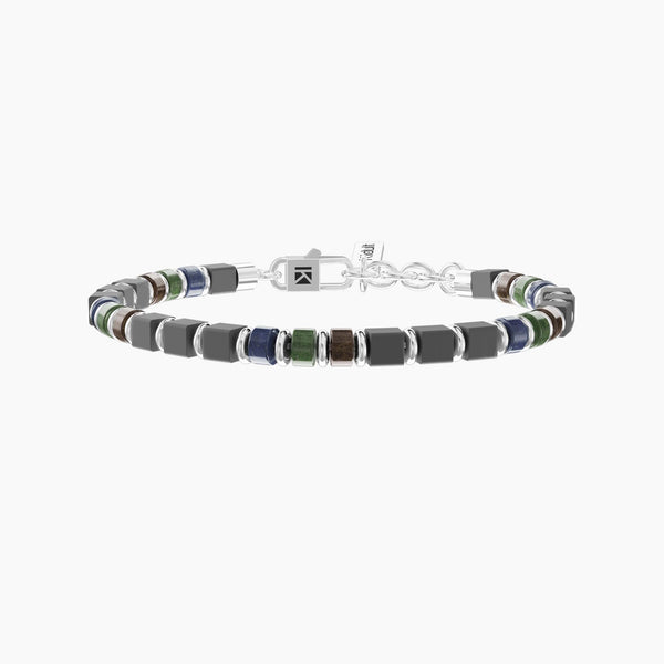 Bracciale uomo con sodalite e pietre CREDI IN TE STESSO