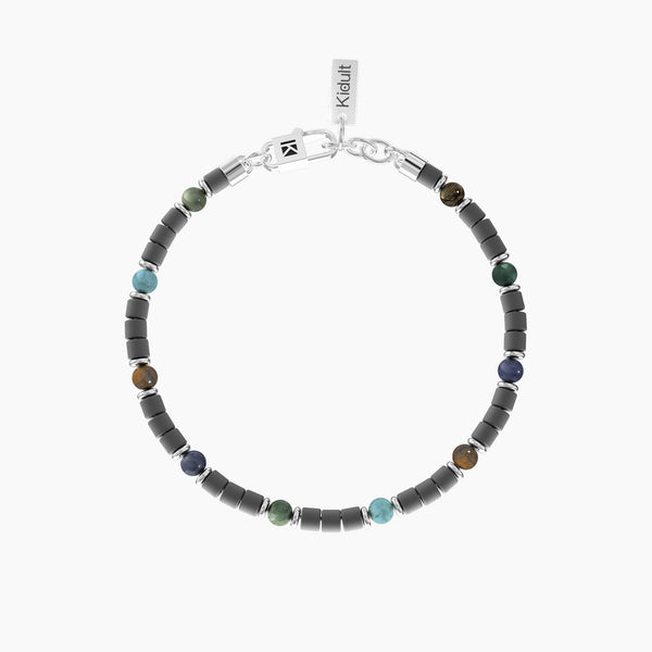 Bracciale uomo con ematite e pietre BRACCIALE DELL’AMICIZIA