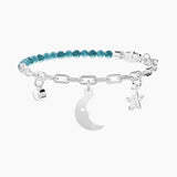 Bracciale con catena, pietre e ciondoli LUNA | SOGNI