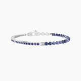 Bracciale uomo con tennis di zaffiri e sodalite blu BE DIFFERENT