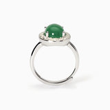 Anello in argento con agata verde GINEVRA