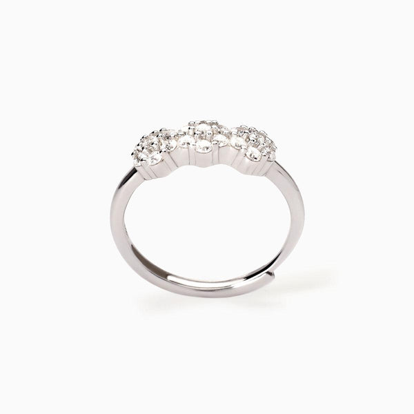 Anello in argento con elementi fiore FIOR FIORE