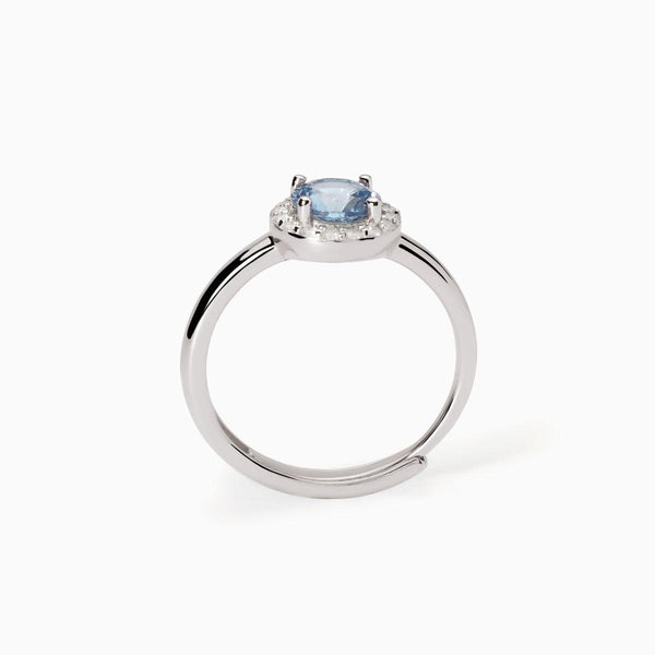 Anello con acquamarina sintetica REVIVAL