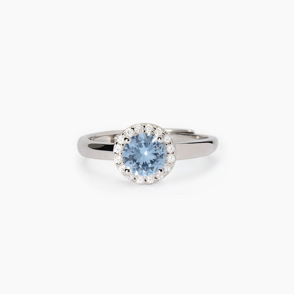 Anello con acquamarina sintetica REVIVAL