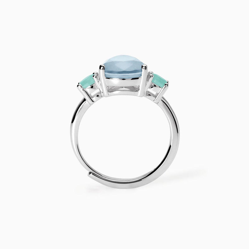 Anello con fusion stone azzurro SANTORINI
