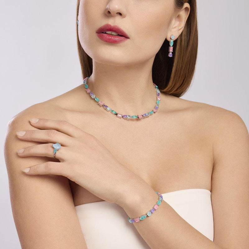 Anello con fusion stone azzurro SANTORINI