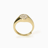 Anello chevalier in argento placcato oro CHEVALIER