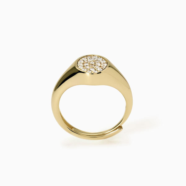Anello chevalier in argento placcato oro CHEVALIER
