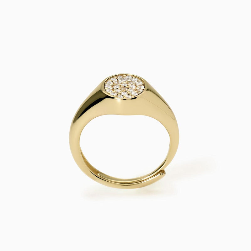 Anello chevalier in argento placcato oro CHEVALIER