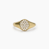 Anello chevalier in argento placcato oro CHEVALIER