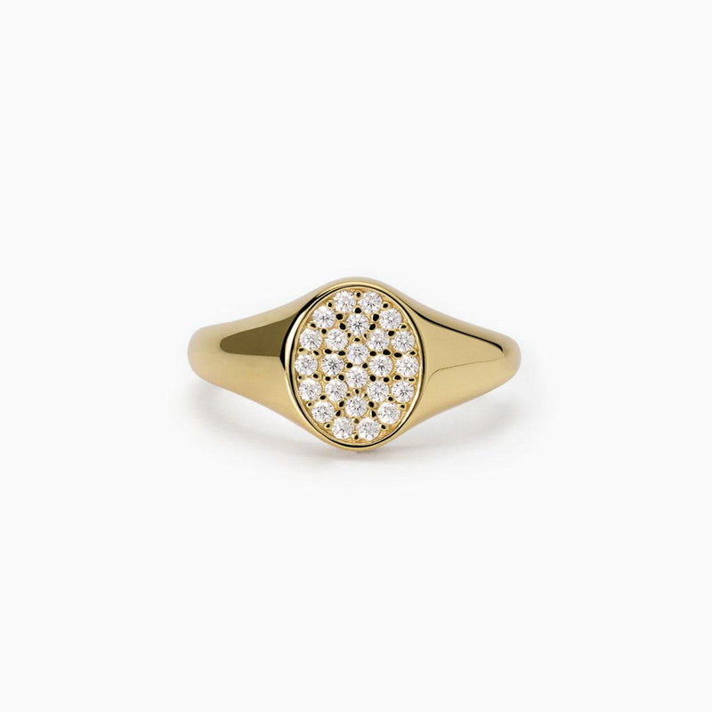 Anello chevalier in argento placcato oro CHEVALIER