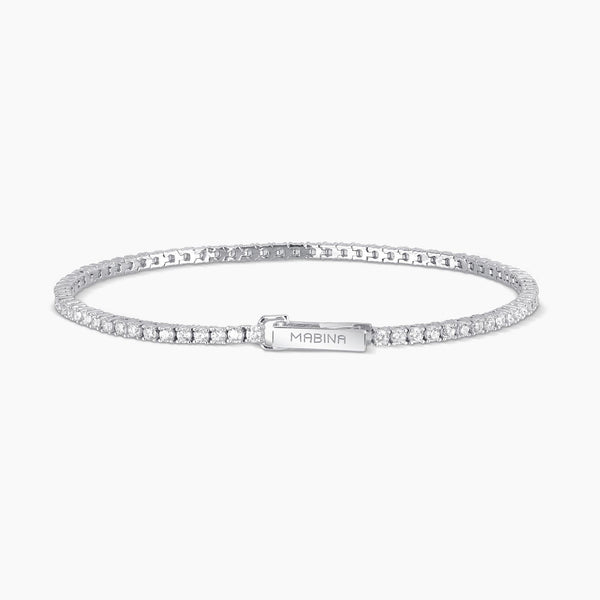 Bracciale donna tennis in argento con zirconi Tennis Club