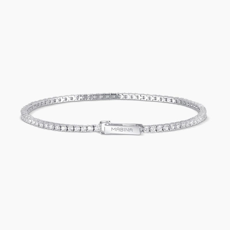 Bracciale donna tennis in argento con zirconi Tennis Club