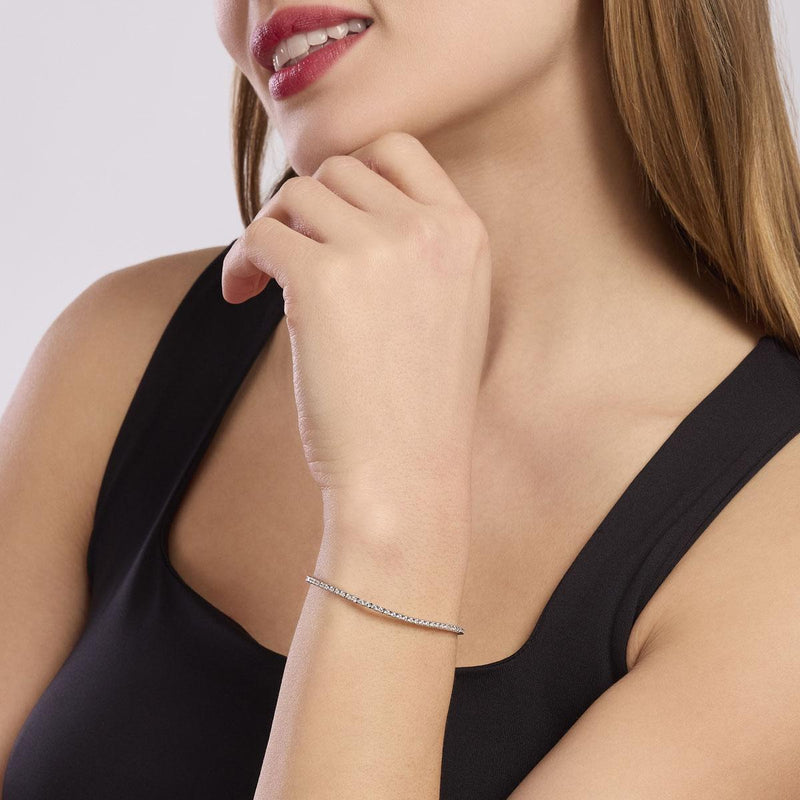 Bracciale tennis in argento con zirconi TENNIS CLUB