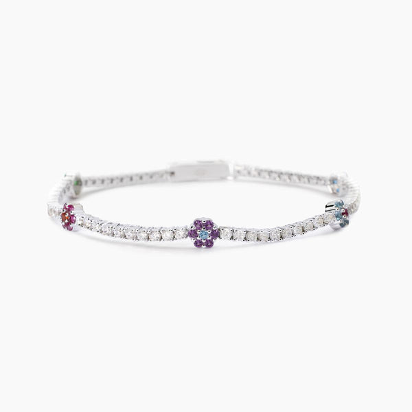 Bracciale tennis con elementi fiore FIOR FIORE