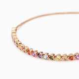 Bracciale con tennis di tormalina e acquamarina sintetiche PENSIERO STUPENDO