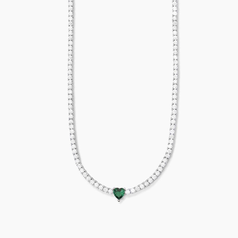 Girocollo tennis con smeraldo e zirconi TENNIS CLUB
