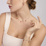 Orecchini pendenti con cornetto OVER THE LUCK