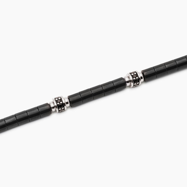 Bracciale uomo con elementi ceramica PIT STOP