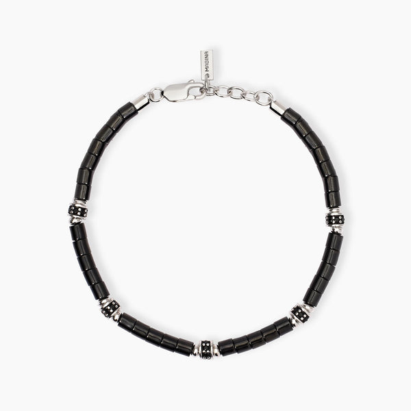 Bracciale uomo con elementi ceramica PIT STOP