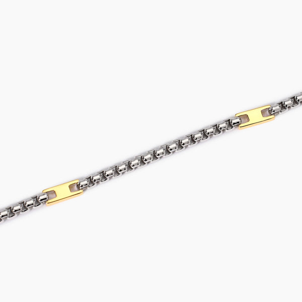 Bracciale uomo con elementi placcati oro Active