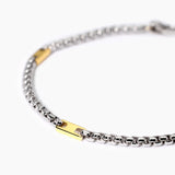 Bracciale uomo con elementi placcati oro Active