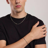 Bracciale uomo con elementi placcati oro Active