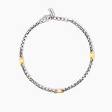 Bracciale uomo con elementi placcati oro Active