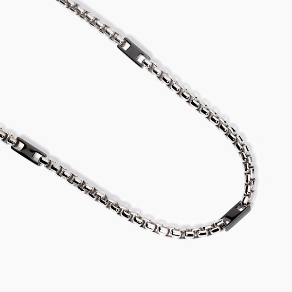 Collana uomo con elementi bruniti Active