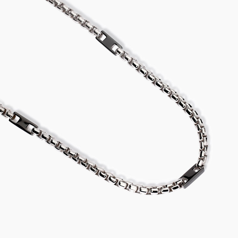 Collana uomo con elementi bruniti Active