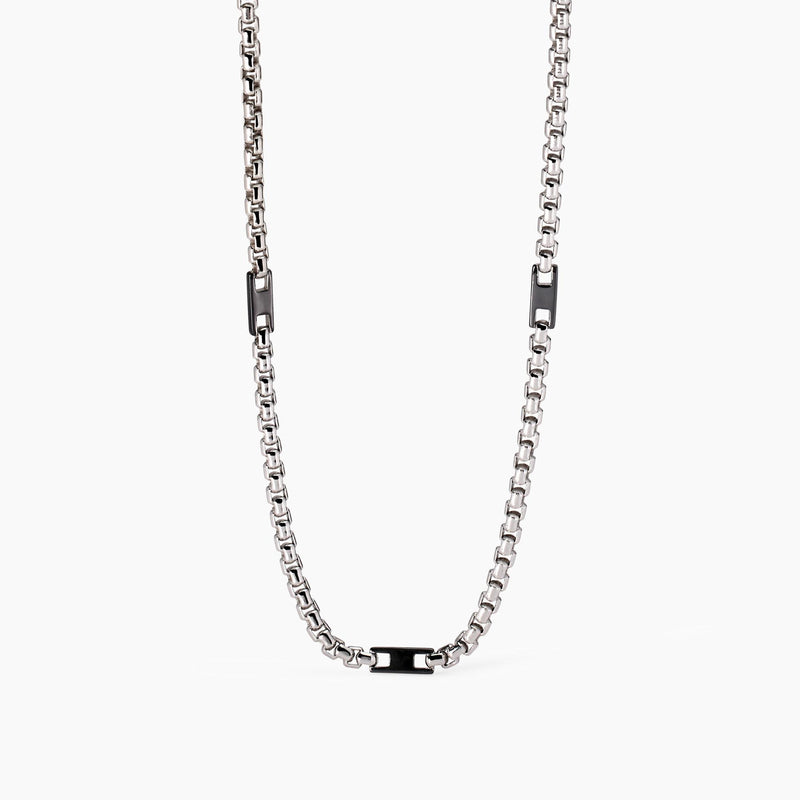 Collana uomo con elementi bruniti Active